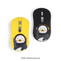 펭수 저소음 무선 마우스 VSA-WLMOUSE20, 옐로우