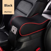 자동차 팔걸이 패드 중앙 콘솔 박스 매트 커버 기아 EV6 GT EV7 니로 소울 스팅어 GT-라인 리오 옵티마 2 스포티지 포르테, Black-Red Line, Black-Red Line, 1개