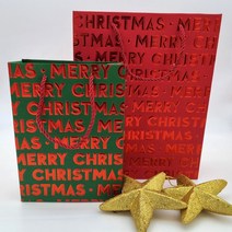 3D금박쇼핑백중 크리스마스 10입 종이봉투 산타쇼핑백 포장용품 선물포장 투명 파티생각 눈사람쇼핑백, 그린