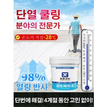 옥상 방수 단열 도료 에너지 절약 방수코팅제 옥상 방수제 누수보수제 컬러 스틸 기와/외벽/베란다/테스터에 브러싱 가능 1KG, 기본*4, 1개