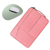 바운트 노트북파우치 가방 + 마우스패드, 파우치(핑크)+패드(민트)