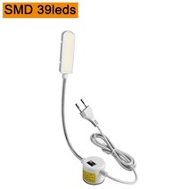 밝기 조절 산업 조명 30 LED 구즈넥 작업 램프 선반 재봉 의류 기계 가정용 재봉틀 액세서리, AC85-265V US Plug, [04] SMT 39leds