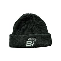불리 비니 BULLY GUN LOGO SHORT BEANIE BLACK 001