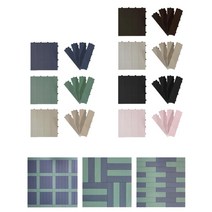 아파트현관 베란다꾸미기 바닥타일 18개세트 테라스인테리어 발판 오피스텔 조립식, 다크브라운