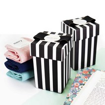 [선물포장] 블랙리본 3족 양말 선물세트 (32종 택 1)