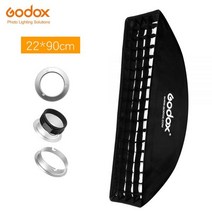 Godox-허니콤 그리드 소프트박스 9 인치 x 35 인치 22x90cm 사진 스트로브 스튜디오용 보웬스 프로포토 엘린크롬 마운트용 플래시 소프트박스, for Bowens Mount
