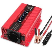 캠핑 인버터 정현파 차량용 휴대용 1500W/2000W/2600W 파워 변형 사인 파 LCD 디스플레이 직류 12V 교류 220V 태양열 USB 2개 차량 변압기 컨버트 EU 소켓, 2000W, CHINA
