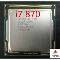 I77700 인텔 프로세서 i7 870 쿼드 코어 2.93GHz TDP 95W LGA 1156 8MB 캐시 데스크탑 CPU 100 작동, 한개옵션0