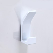 벽 마운트 자기 접착 코트 행거 후크 공간 주방 수건 걸이 욕실 선반 액세서리 1pc, Double white