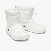 크록스 클래식 라인드 네오 퍼프 부츠 털 크록스 방한화 패딩슈즈 패딩부츠 패딩크록스 화이트