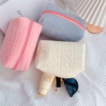 ABON15584 부드러운 극세사털 다용도 메이크업 파우치, 본상품선택, 쿠팡 화이트
