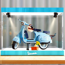 레고 쇼케이스 아크릴 10298 호환 케이스 베스파 125 수납함 장식장 진열장 방진 수납, 프리미엄 베이스+페인팅 배경, 40x20x25cm(안사이즈)