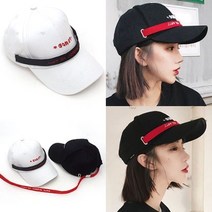 스트링 자수 면 볼캡 피스