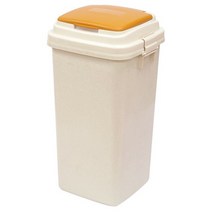 리드 휴지통 100L, 주황 + 베이지, 1개