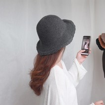 애지중지상점 물결 가을 여성 버킷햇 니트 여자 겨울 벙거지 와이어 중년 여행 연예인 엄마 모자 H1191_005