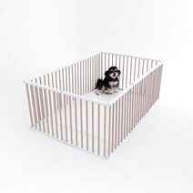 독톡 강아지 울타리 애견 펜스 알루미늄 높이 600mm 8PCS (넓은간격), 블랙, 알루미늄(단일색상)