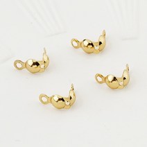 올챙이캡 100p 비즈공예 목걸이 마스크 스트랩 공예 팔찌만들기 반지 재료 비즈 마스크줄 아크릴, 골드(100p)
