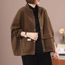 FANSYLI 가을 겨울 기모 재킷 여자 트렌치 긴팔 코트 11B16