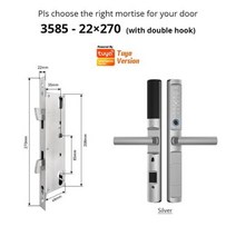 스마트자물쇠 방수 지문 암호 카드 도어 잠금 브릿지 컷 알루미늄 합금 야외 당김 푸시 슬라, F2tyS-3585hook+Long handle