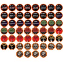 Two Rivers Coffee 다크 로스트 커피 포드 샘플러 2.0을 포함한 K 컵 브루어와 호환 1인용 버라이어티 팩 52개, 52 Count (Pack of 1)_Dessert V