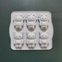 곰돌이얼음틀 실리콘얼음틀 곰돌이얼음트레이 곰돌이몰드 베이킹 디저트 무스용 6 캐비티 실리콘 케이크 금형 장식 3D 곰 사자 고양이 모양 초콜릿 베이크웨어 도구, [01] grey