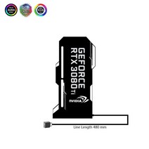 그래픽카드지지대 CPU 그래픽 카드 지원 + 5V/3 핀 아우라 동기 심포니 # N/RTX 2080/3080 Ti LED 발광 램, 04 ARGB 3080Ti_01 Options