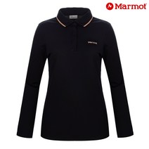 [마모트] 여성 자수로고 포인트 기모 피케 티셔츠 MA20SHSWTS05_BK