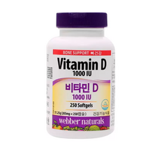 웨버 내추럴 비타민D 205mg x 250캡슐, 5개