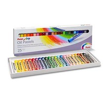 25색 그리기용 유성 분필 펜텔 pentel phn-25 25색 오일파스텔