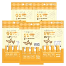 인터펫코리아 펫원 강아지간식 짜먹는스틱 챱챱 4종류 60g x 택일 5개, 닭고기와고구마맛