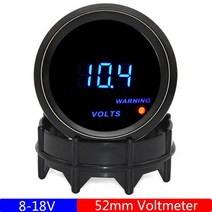 2;52mm 자동차 차량용 디지털 터보 부스트 게이지 PSI 바 수온 오일 온도 압력 전압계 EGT 타코미터 RPM 12, 08 Voltmeter