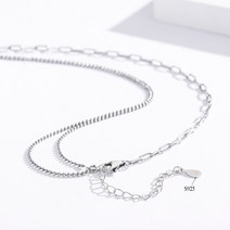 블랙 925 스털링 실버 크로스 체인 비즈 하트 링크 숏 초커 목걸이 여성 쥬얼리 콜레 Collares 콜리어 Kett