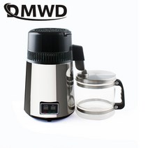 dmwd pure water distiller 4l 치과 증류수 기계 필터 스테인레스 스틸 전기 증류 청정기 jug 110v 220v, 우리를, 빨간색