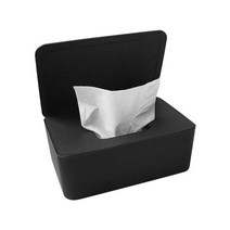 방진 물티슈 보관 상자 뚜껑 홈 데스크탑 티슈 보관 상자 휴대용 물티슈티슈 케이스, 검은 색, 협력사