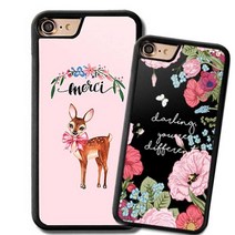 (갤럭시전기종) 프리미엄 플라워 디어 범퍼케이스 갤럭시A5 2017/러블리디어플로, 1개