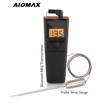 고기온도계 AidMax MiniX1 디지털 블루투스 고기 온도계 스마트 무선 주방 원격 그릴 용 바베큐 프로브, 01 Black