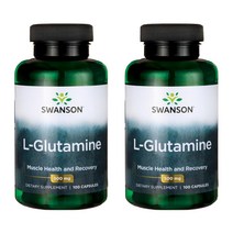 스완슨 L-글루타민 500mg 캡슐, 100개입, 2개, 100정
