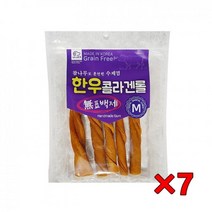 강아지간식 애견개껌 한우 콜라겐 롤모양개껌 M 7개 애견간식 건식 애견껌 펫껌 펫