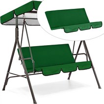 정원 스윙 시트 커버 파티오 UV 차단 쿠션 보호 시트 3 인용, Dark Green