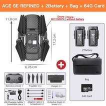 촬영용 입문용 초보용 전문가용 Hubsan ACE SE R 개량 GPS 드론 4K HD 카메라 9km 와이파이 3 축 짐벌 브러시리스 쿼드콥터 전문 FPV RC 드론 Vs, 6.ACE SE REFIN  2B 64G
