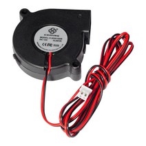 black 레드 5015 브러시리스 냉각 송풍기 팬 DC 12V 019A 터보 소형 초소형 오일 베어링 6500RPM 크기 50, black red