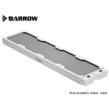 BARROW-28mm 두께 컴퓨터 라디에이터 240mm 360mm CPU 수냉 방열판용 열교환 기 라디에이터 12cm 팬과 일치, 480mm White_28mm Thick