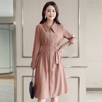 아나운서 원피스 가을 여성 원피스 간절기 워킹맘 기상캐스터