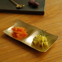 놋담 방짜유기 나눔접시 유기그릇 이절판, 없음