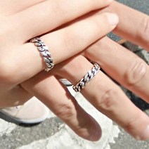 헤이엔 실버 체인반지 커플링 남자 여자 은 반지 silver 925 유화반지 데일리 캐쥬얼 반지 8호~21호