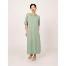 [잘한다니트] 홀가먼트 심플 카라넥 니트 원피스 WO3581