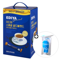 이디야 골드블렌드 커피믹스 200T+테이크아웃컵10P, 단품, 단품