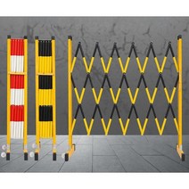 이동식 휀스 바리게이트 안전 울타리 주차금지 공사장 접이식, 높이1.2mx길이3.5m의두꺼운빨간색흰색