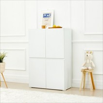 동서가구 릴리스 와이드 다용도 800 높은 수납장 4도어 DF923334, 화이트