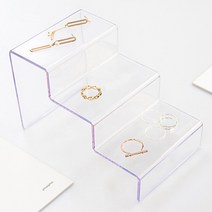 계단식 향수 진열대 트레이 진열장 악세사리 판 3단 화장대 꾸미기 매장용 쇼케이스 장식장 주얼리 정리대 귀금속 디스플레이 홀더 투명 소품 화장품 전시대 디피